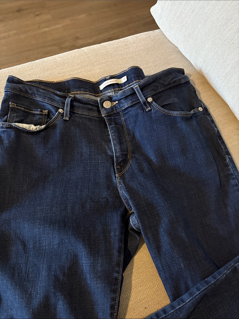 Levi Strauss and Co. Dark Wash classic boot, cut Jeans